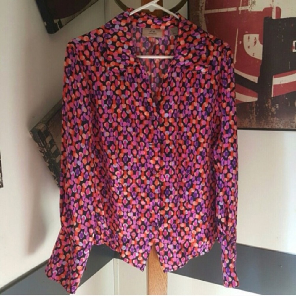 100% silk career blouse.